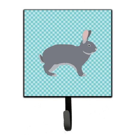Carolines Treasures Giant Chinchilla Rabbit Blue Check Leash or Key Holder BB8140SH4